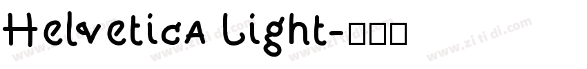 Helvetica Light字体转换